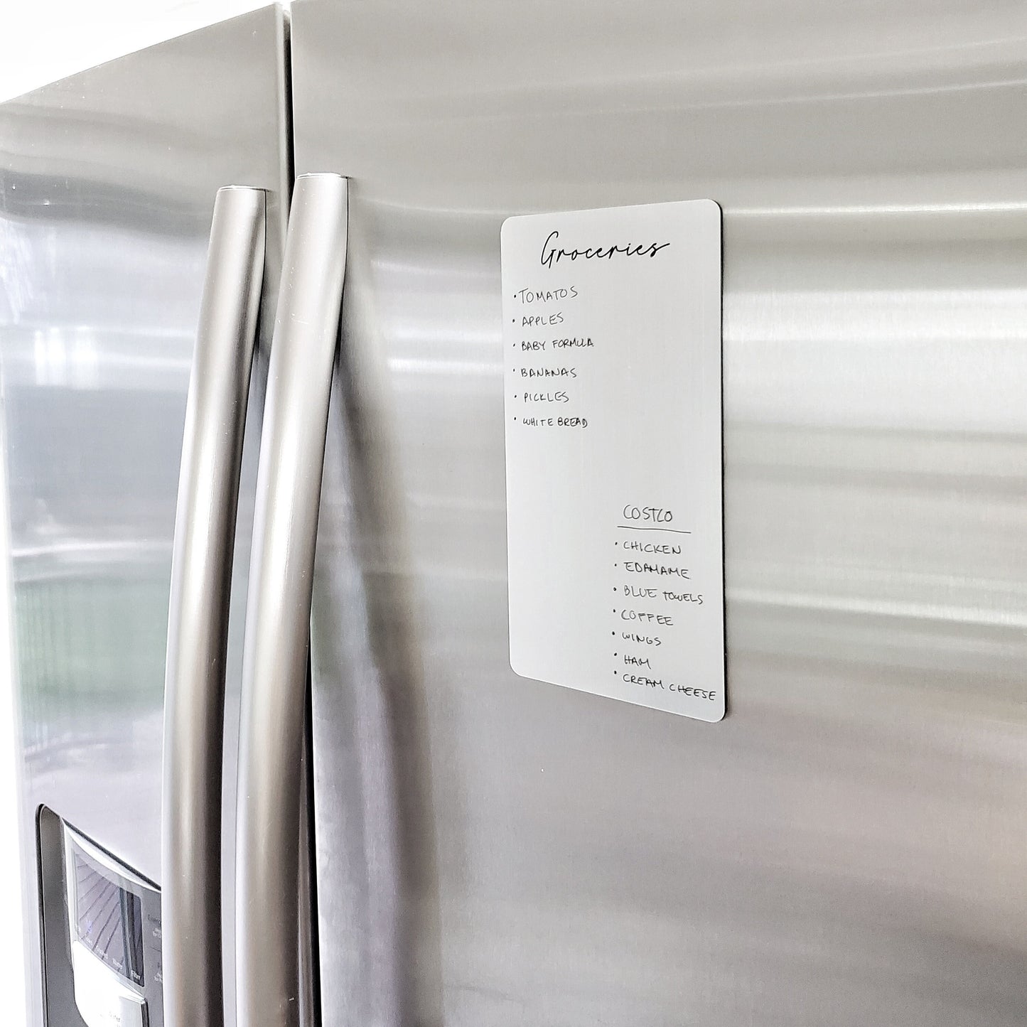 Magnetic Acrylic Fridge Planner | Aluminum Finish, Dry Erase Board