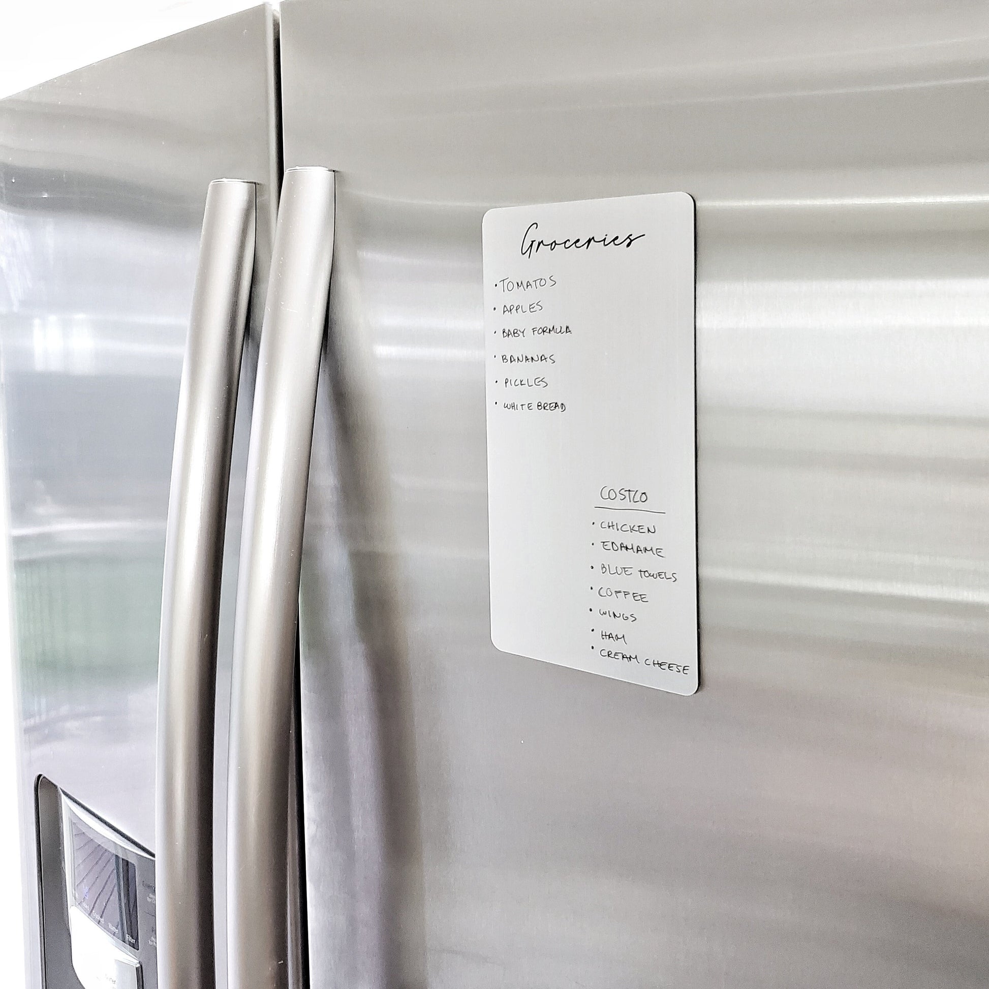 Magnetic Acrylic Fridge Planner | Aluminum Finish, Dry Erase Board
