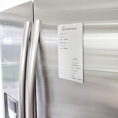Magnetic Acrylic Fridge Planner | Aluminum Finish, Dry Erase Board