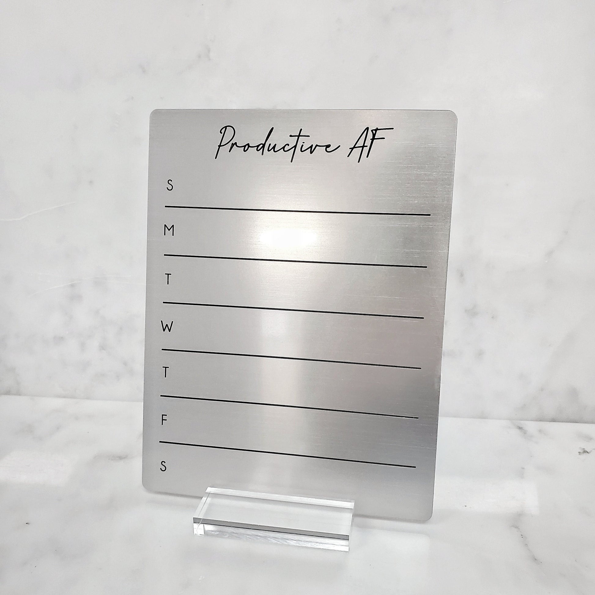 Desk Planner | Fridge Menu Planner | To Do List Board | dry erase board | acrylic board | office decor | housewarming gift | Acrylic Notes