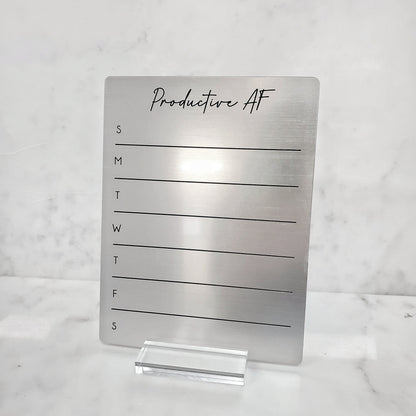 Desk Planner | Fridge Menu Planner | To Do List Board | dry erase board | acrylic board | office decor | housewarming gift | Acrylic Notes