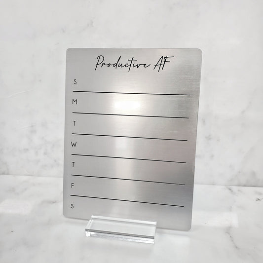 Desk Planner | Fridge Menu Planner | To Do List Board | dry erase board | acrylic board | office decor | housewarming gift | Acrylic Notes