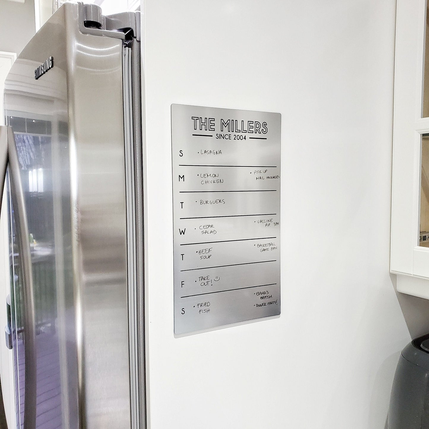 Fridge Planner | Weekly Planner | dry erase board | acrylic board | office decor | housewarming gift | Magnetic Planner | Menu Planner