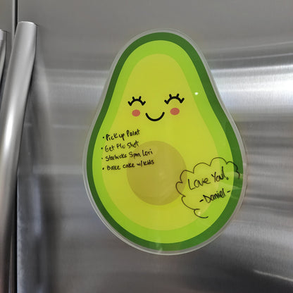 Magnetic Fridge Planner - Cute Avocado Dry Erase Board