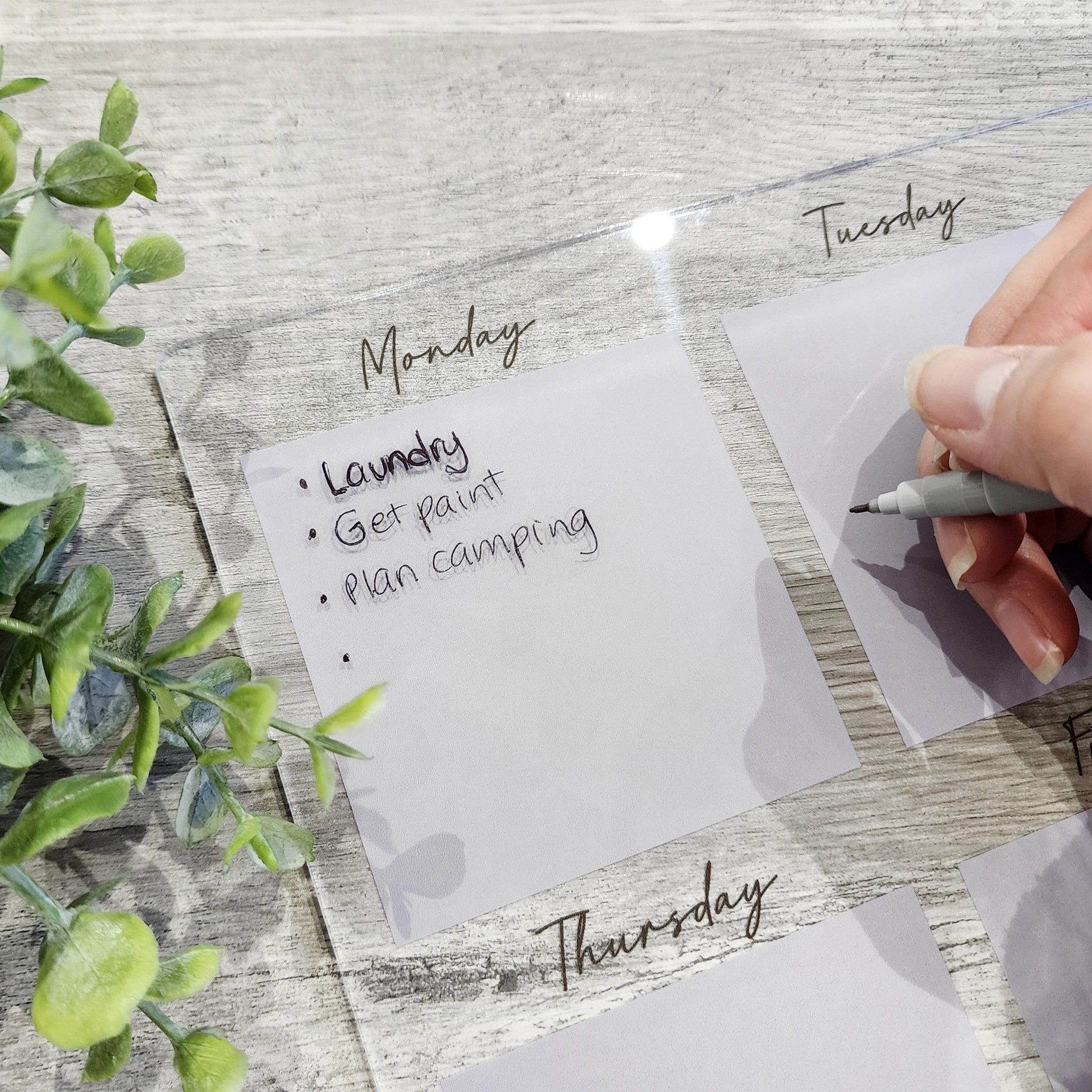Desk weekly Planner, acrylic Planner, Dry Erase Board, Dry Erase Calendar, Custom planner, Acrylic Planner, Desk Calendar, weekly planner