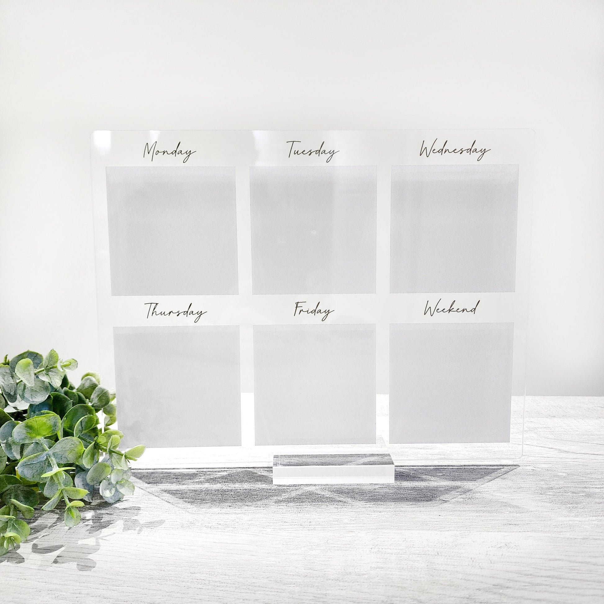 Desk weekly Planner, acrylic Planner, Dry Erase Board, Dry Erase Calendar, Custom planner, Acrylic Planner, Desk Calendar, weekly planner