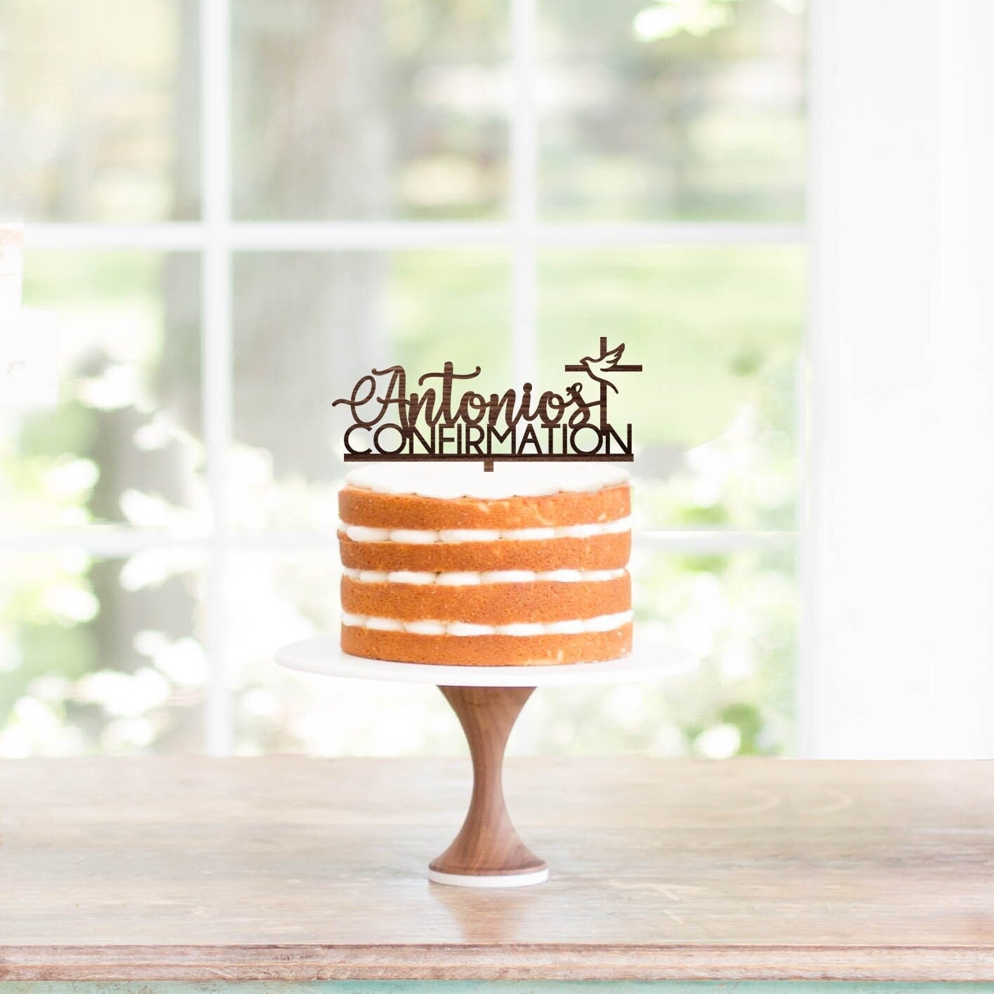 Confirmation Cake Topper, personalized God Bless Cake Topper, Christening Cake Topper, Confirmation Cake ornament, acrylic cake topper,