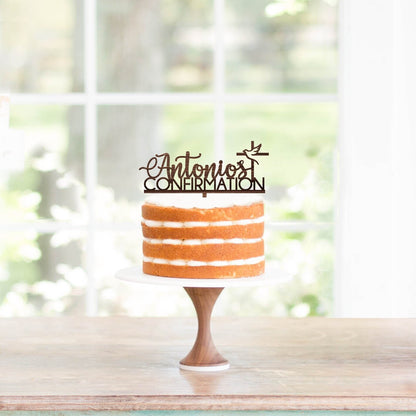 Confirmation Cake Topper, personalized God Bless Cake Topper, Christening Cake Topper, Confirmation Cake ornament, acrylic cake topper,