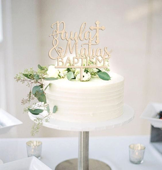 Baptism Cake Topper, personalized God Bless Cake Topper, Christening Cake Topper, Communion Cake Topper, acrylic cake topper
