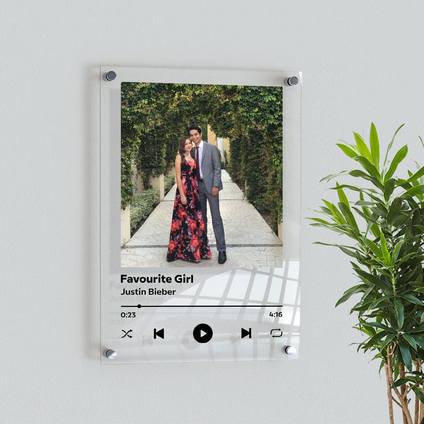 Music plaque Wall | Personalized Plaque | Photo plaque | Music Photo Frame | Valentines gift | anniversary gift | Customized song plaque