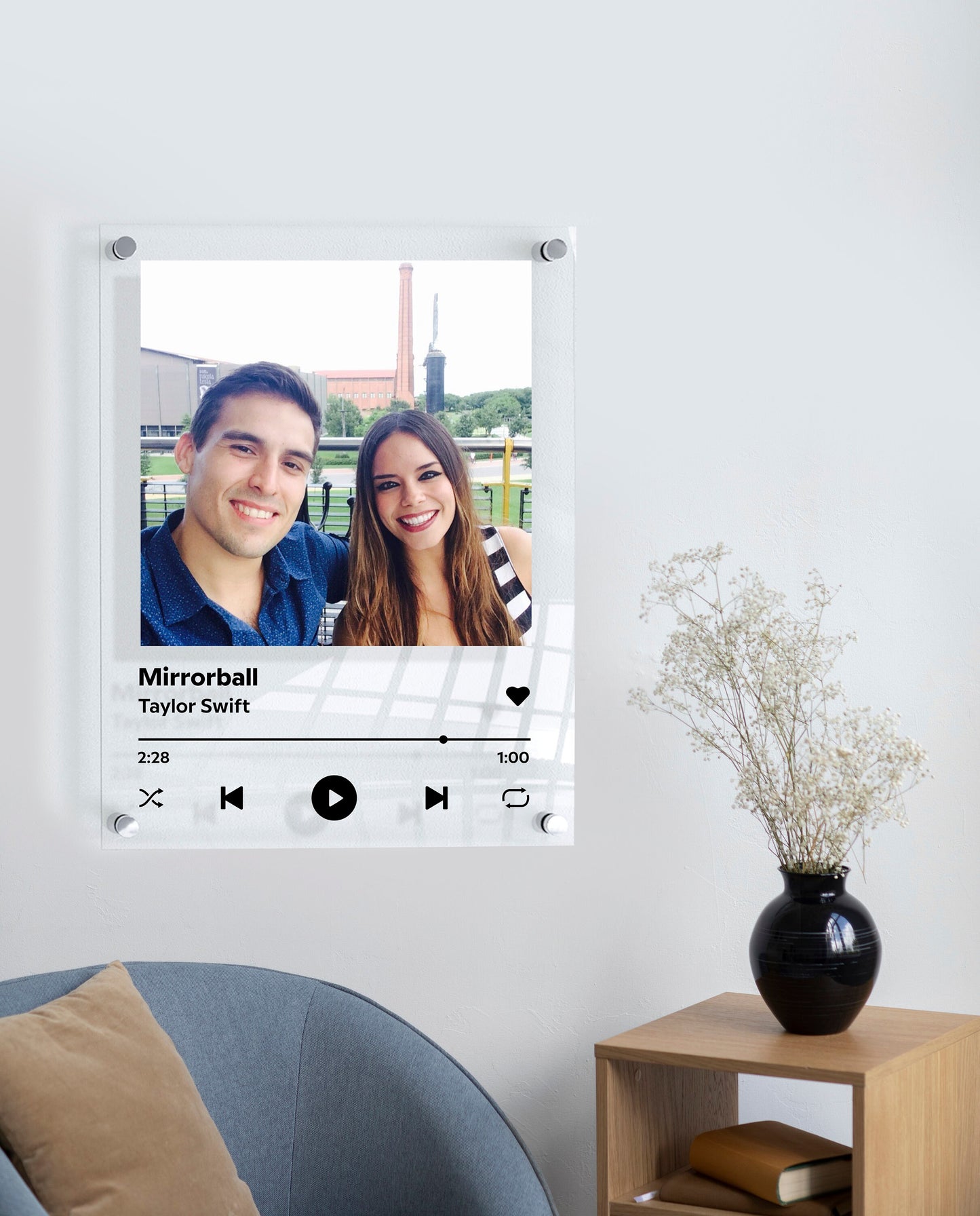 Music plaque Wall | Personalized Plaque | Photo plaque | Music Photo Frame | Valentines gift | anniversary gift | Customized song plaque
