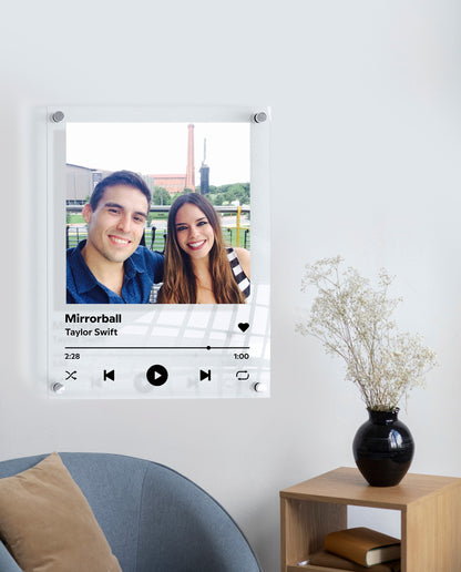 Music plaque Wall | Personalized Plaque | Photo plaque | Music Photo Frame | Valentines gift | anniversary gift | Customized song plaque
