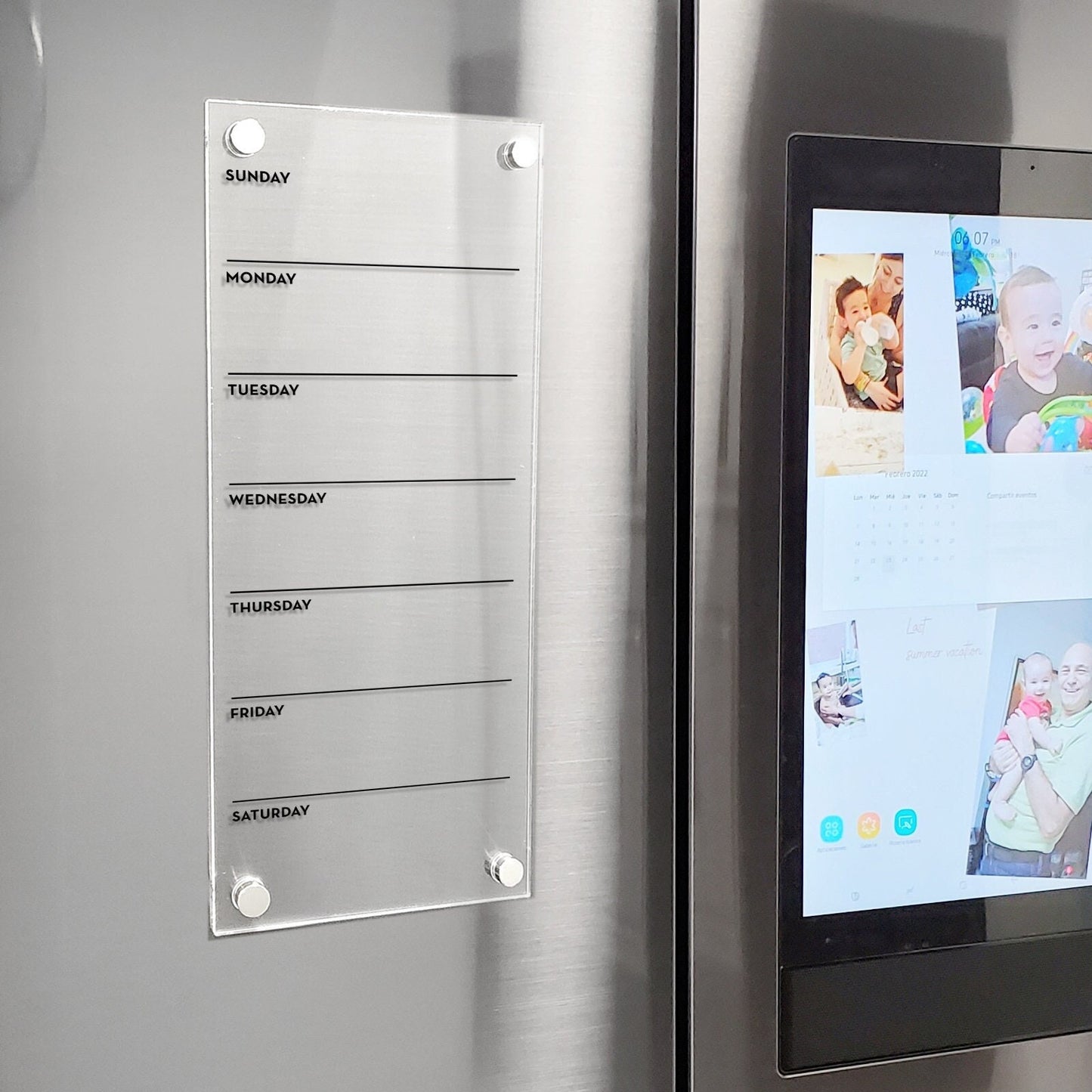 Fridge Planner | To Do List Erase Board | dry erase board | acrylic calendar | office decor | house gift | Acrylic Notes | Desk Planner