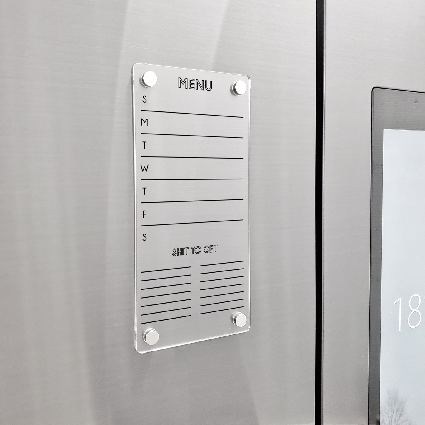 Fridge Planner | To Do List Erase Board | dry erase board | acrylic calendar | office decor | house gift | Acrylic Notes | Desk Planner