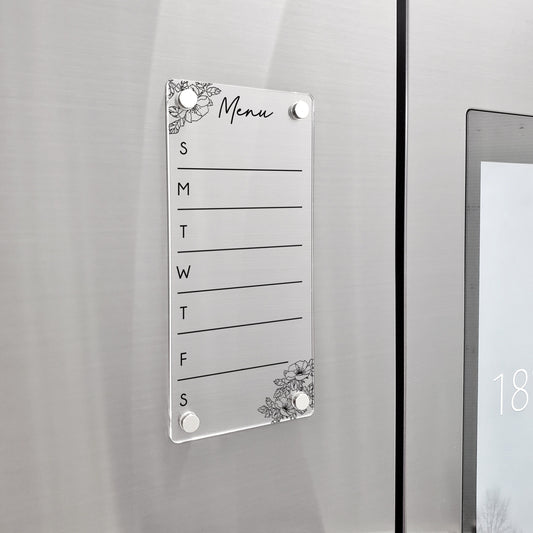 Fridge Planner | To Do List Erase Board | dry erase board | acrylic calendar | office decor | house gift | Acrylic Notes | Desk Planner