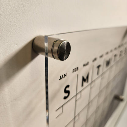 Monthly Acrylic calendar for wall, 2026 Planner, Dry Erase Calendar, Personalized Acrylic calendar, Housewarming gift, Calendar with notes