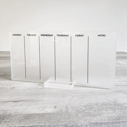 Desk Planner | Weekly Erase Board | dry erase board | Acrylic Planner | office decor | house gift | Acrylic Notes | Desktop Planner