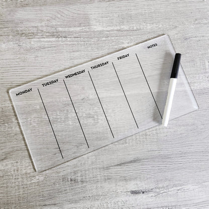 Desk Planner | Weekly Erase Board | dry erase board | Acrylic Planner | office decor | house gift | Acrylic Notes | Desktop Planner