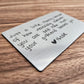 Custom Handwritten Wallet Card, Gifts for him, Customized wallet card, Personalized wallet insert, Mothers day gifts, Fathers day gift