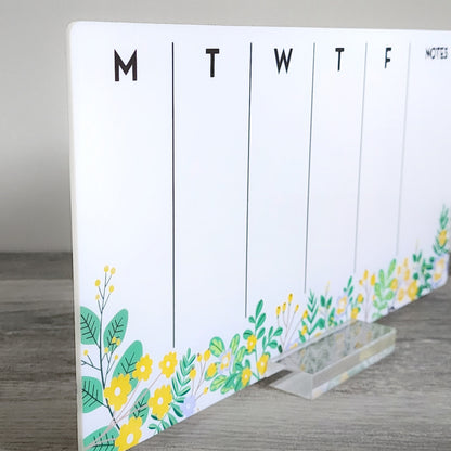 Desk Planner | Weekly Erase Board | dry erase board | Acrylic Planner | office decor | house gift | Acrylic Notes | Desktop Planner