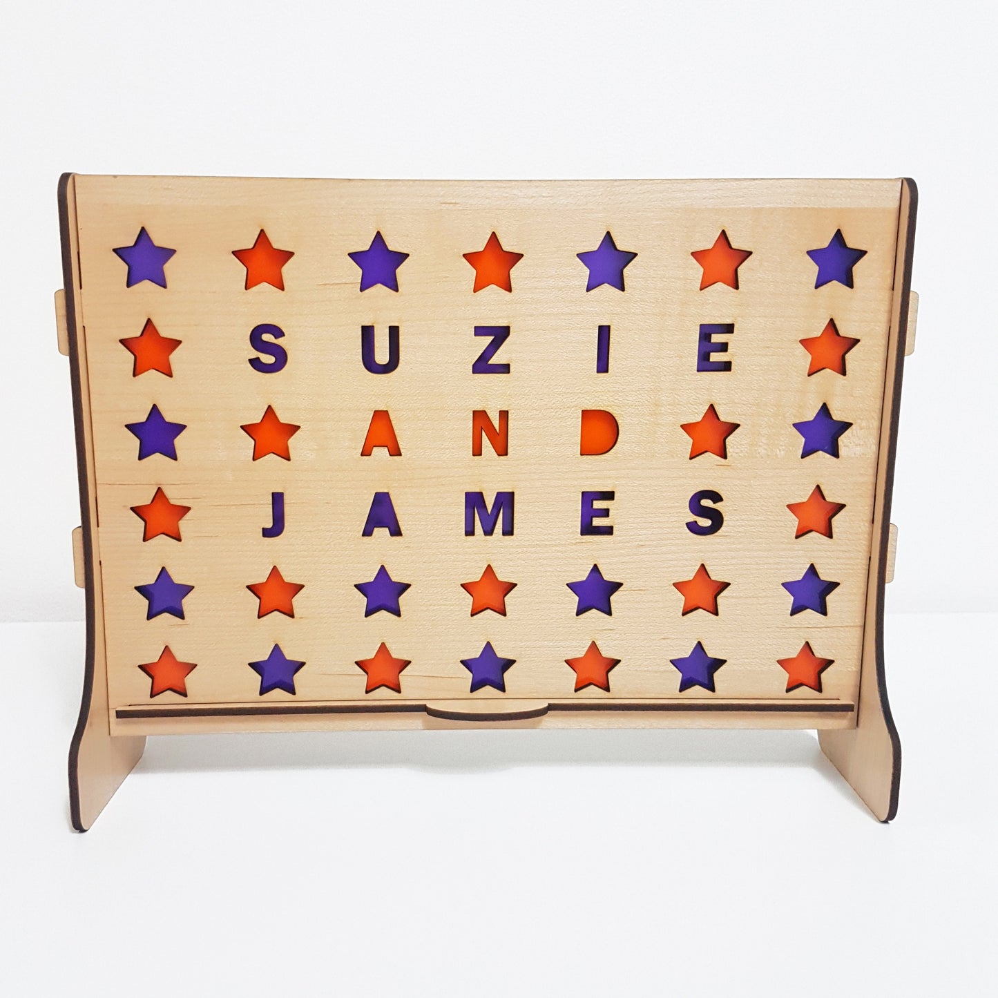 Personalized Four in a Row Game, Custom Board Game, Couple/Family Gift