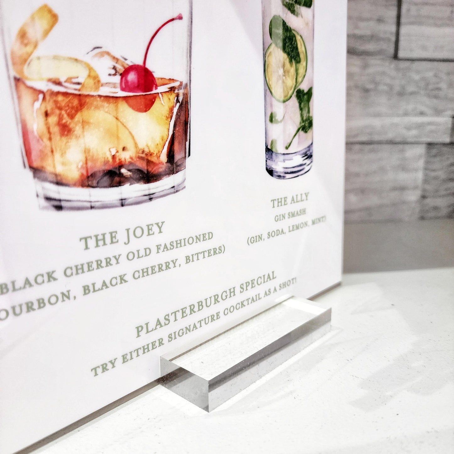 Custom Drink Sign - Bar Sign - Acrylic Sign - Wedding Sign - Drinks wedding menu - Acrylic plaque - Bar Sign Menu - Event Sign