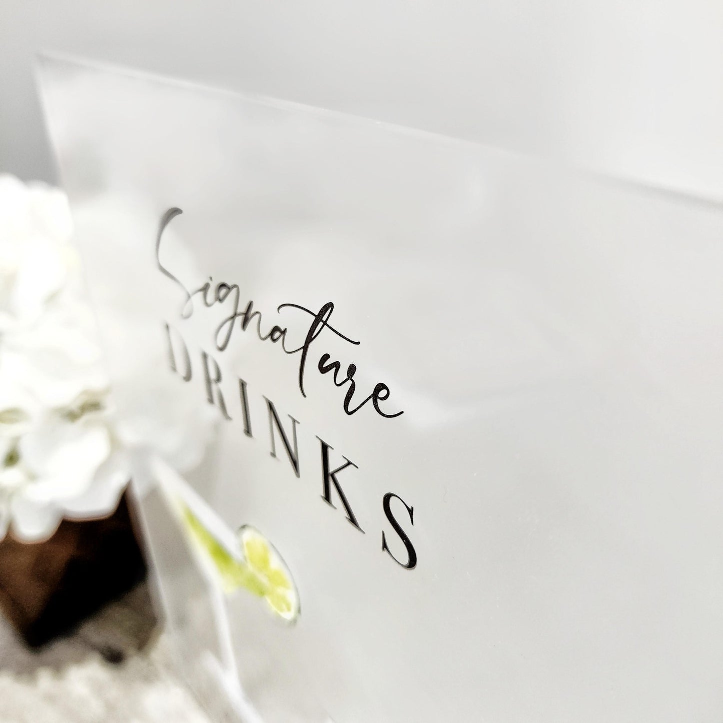 Custom Drink Sign - Bar Sign - Acrylic Sign - Wedding Sign - Drinks wedding menu - Acrylic plaque - Bar Sign Menu - Event Sign