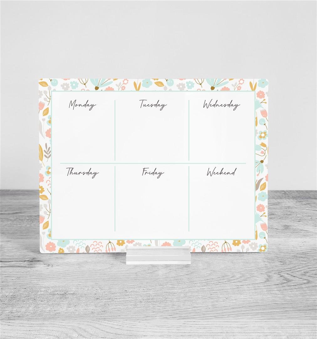 Desk weekly Planner, acrylic Planner, Dry Erase Board, Dry Erase Calendar, Custom planner, Acrylic Planner, Desk Calendar, weekly planner