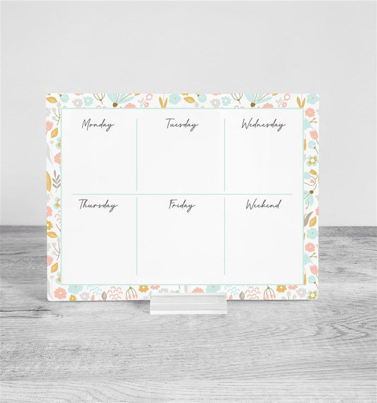 Desk weekly Planner, acrylic Planner, Dry Erase Board, Dry Erase Calendar, Custom planner, Acrylic Planner, Desk Calendar, weekly planner