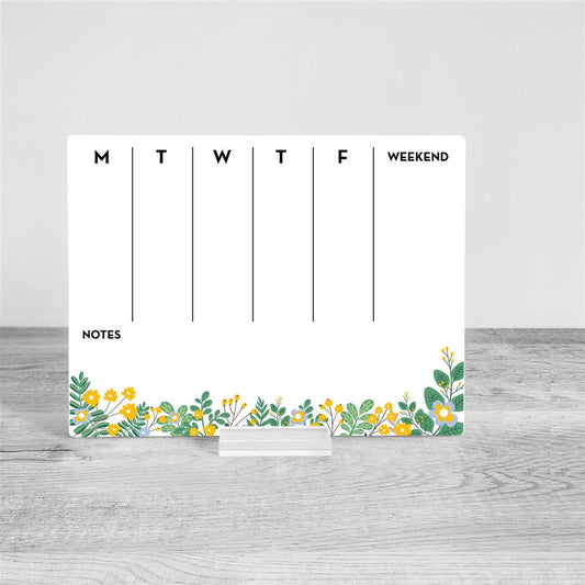 Desk weekly Planner, acrylic Planner, Dry Erase Board, Dry Erase Calendar, Custom planner, Acrylic Planner, Desk Calendar, weekly planner