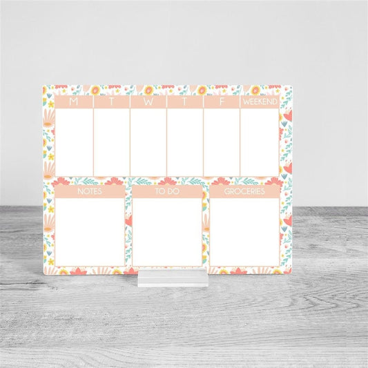 Desk weekly Planner, acrylic Planner, Dry Erase Board, Dry Erase Calendar, Custom planner, Acrylic Planner, Desk Calendar, weekly planner