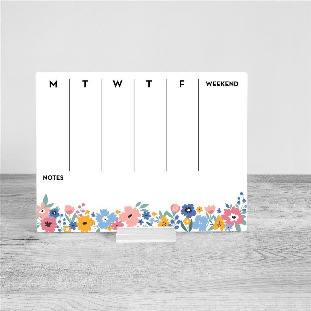 Desk weekly Planner, acrylic Planner, Dry Erase Board, Dry Erase Calendar, Custom planner, Acrylic Planner, Desk Calendar, weekly planner