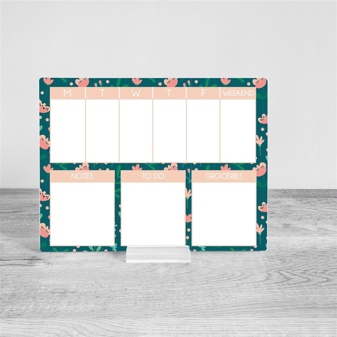 Desk weekly Planner, acrylic Planner, Dry Erase Board, Dry Erase Calendar, Custom planner, Acrylic Planner, Desk Calendar, weekly planner