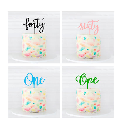 Sixty Cake Topper, year Cake Topper, Milestone Birthday, Anniversary Cake Topper, personalized cake topper