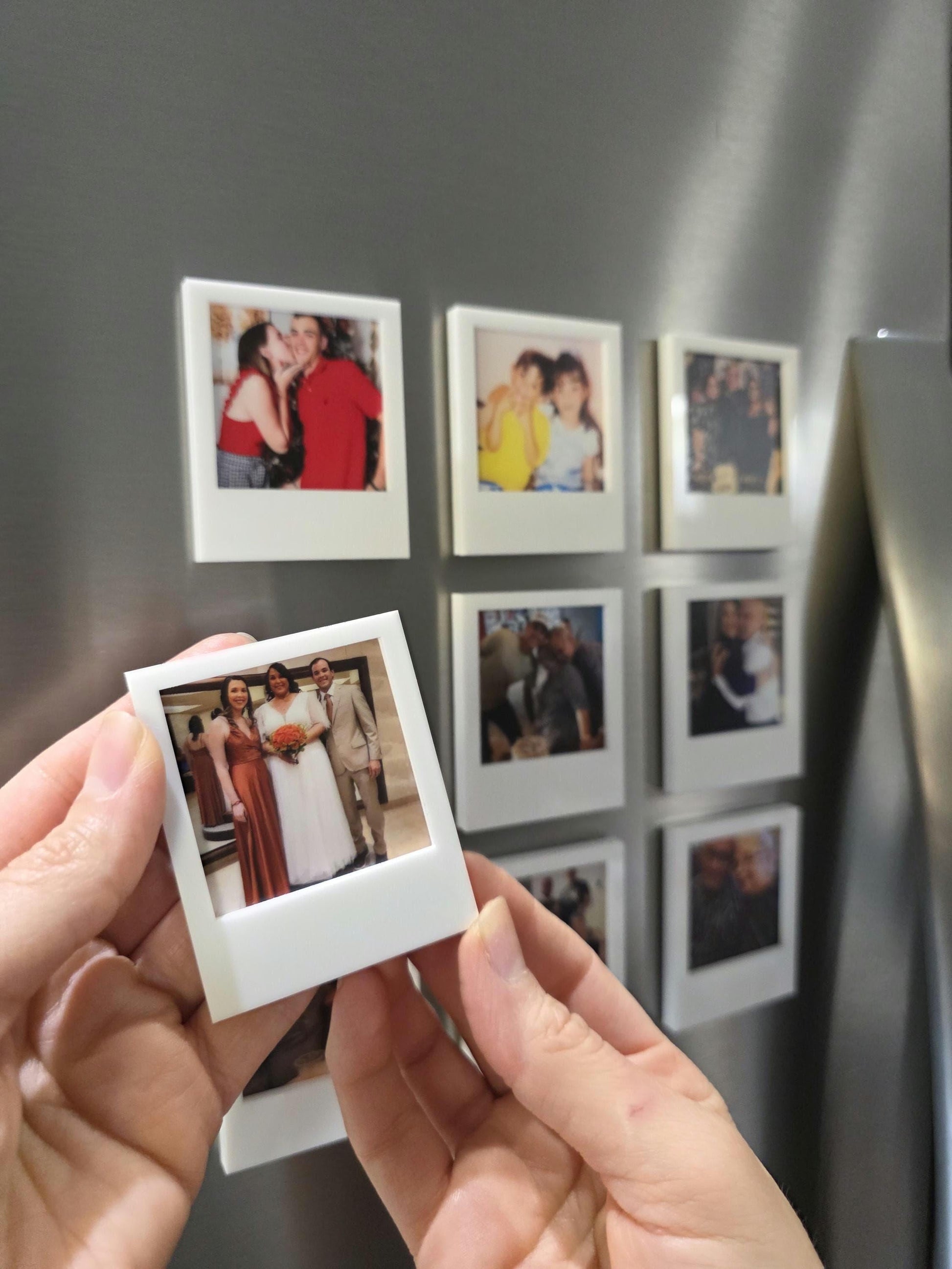 Photo Magnets 2x2.5" | Anniversary Gift | Personalized Photo Magnets | Polaroid Magnets | Pet Family & Moments Magnets