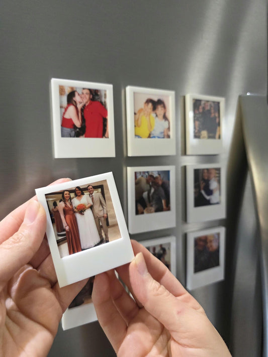 Photo Magnets 2x2.5" | Anniversary Gift | Personalized Photo Magnets | Polaroid Magnets | Pet Family & Moments Magnets