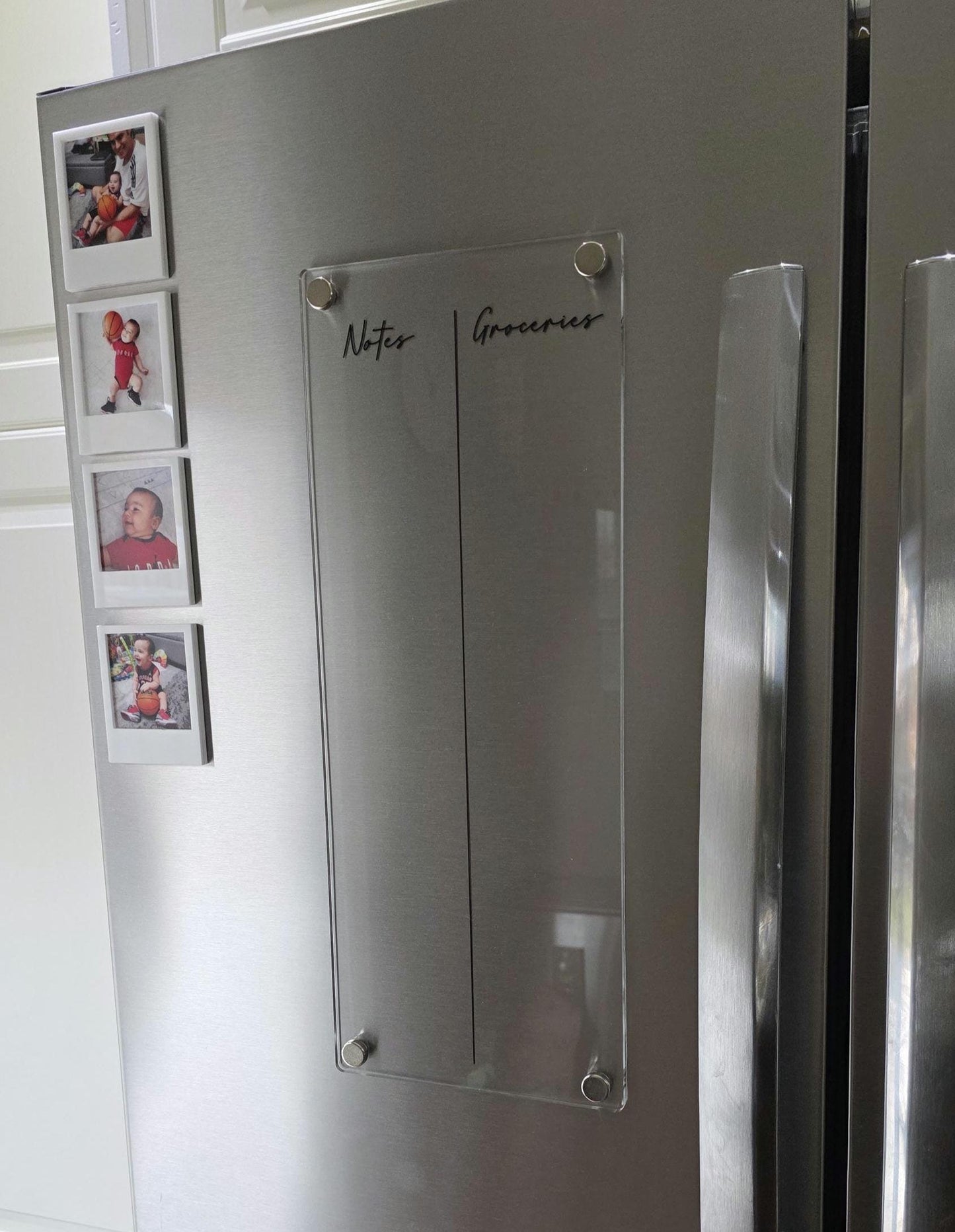 Fridge Planner | Groceries Erase Board | dry erase board | shopping list | office decor | house gift | Acrylic Notes | magnetic Planner