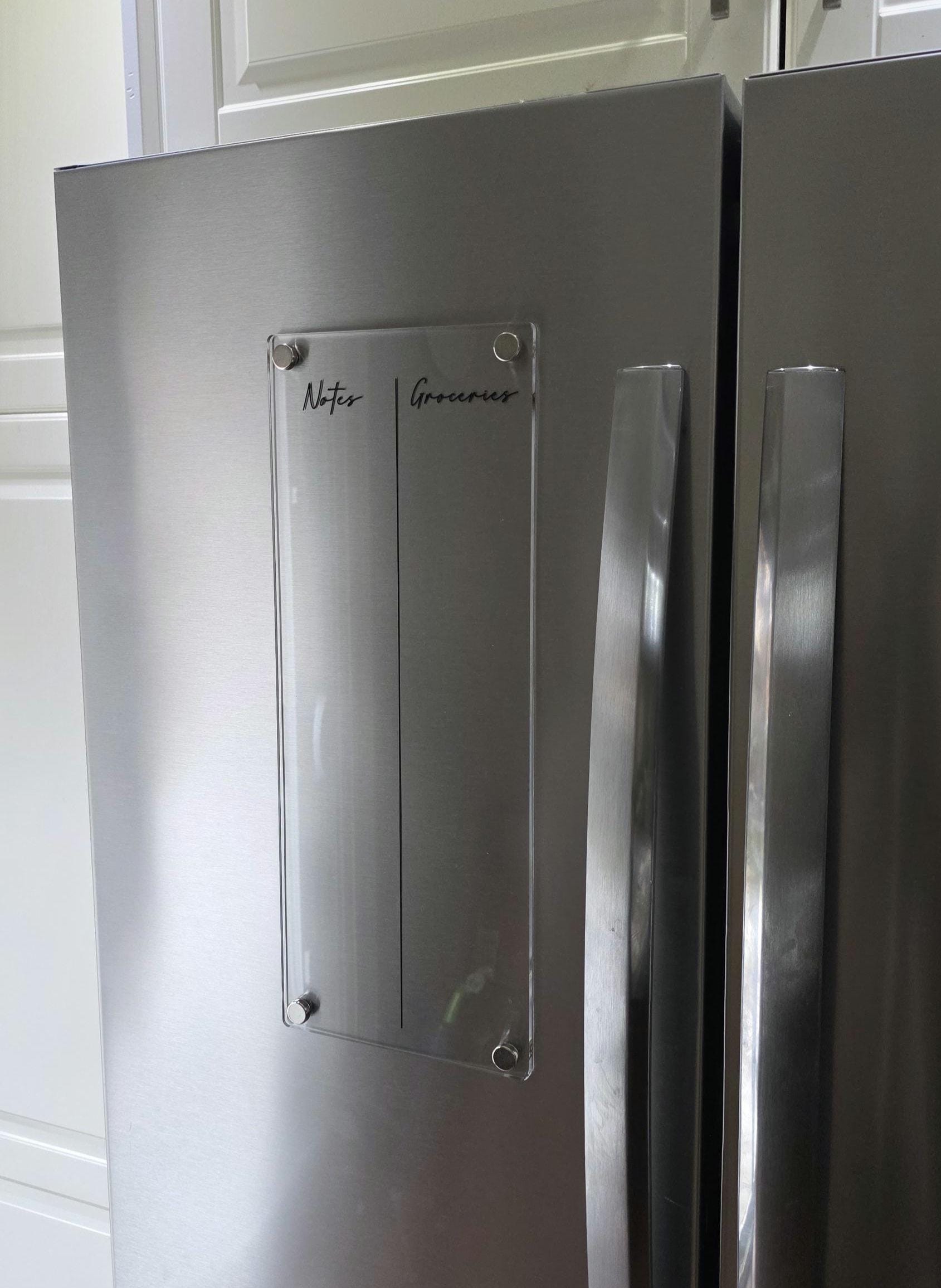 Fridge Planner | Groceries Erase Board | dry erase board | shopping list | office decor | house gift | Acrylic Notes | magnetic Planner