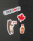 Canada Magnet Set | Cute Canadian Fridge Magnets | Maple Leaf, Bear, Raccoon, Blue Jay | Canada Eh Gift | Souvenir Magnet Set