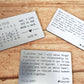 Personalized Wallet Insert Card, Anniversary Gift