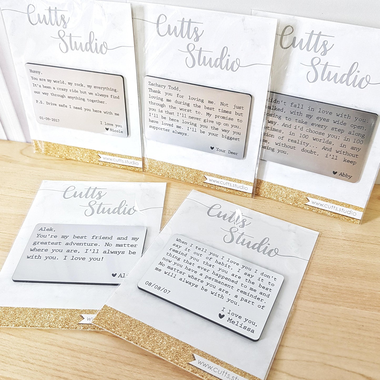 Personalized Wallet Insert Card, Anniversary Gift