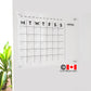 Wall Acrylic Planner - Monthly with notes