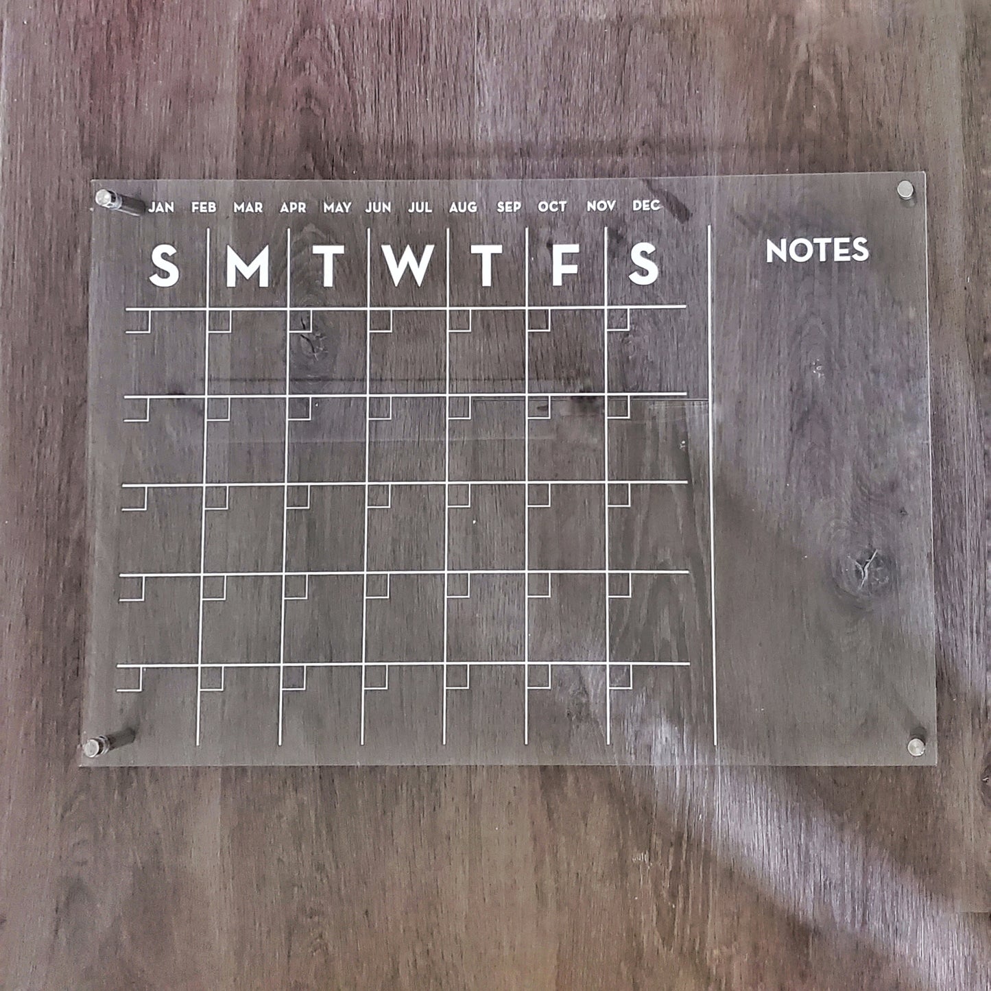 Wall Acrylic Planner - Monthly with notes