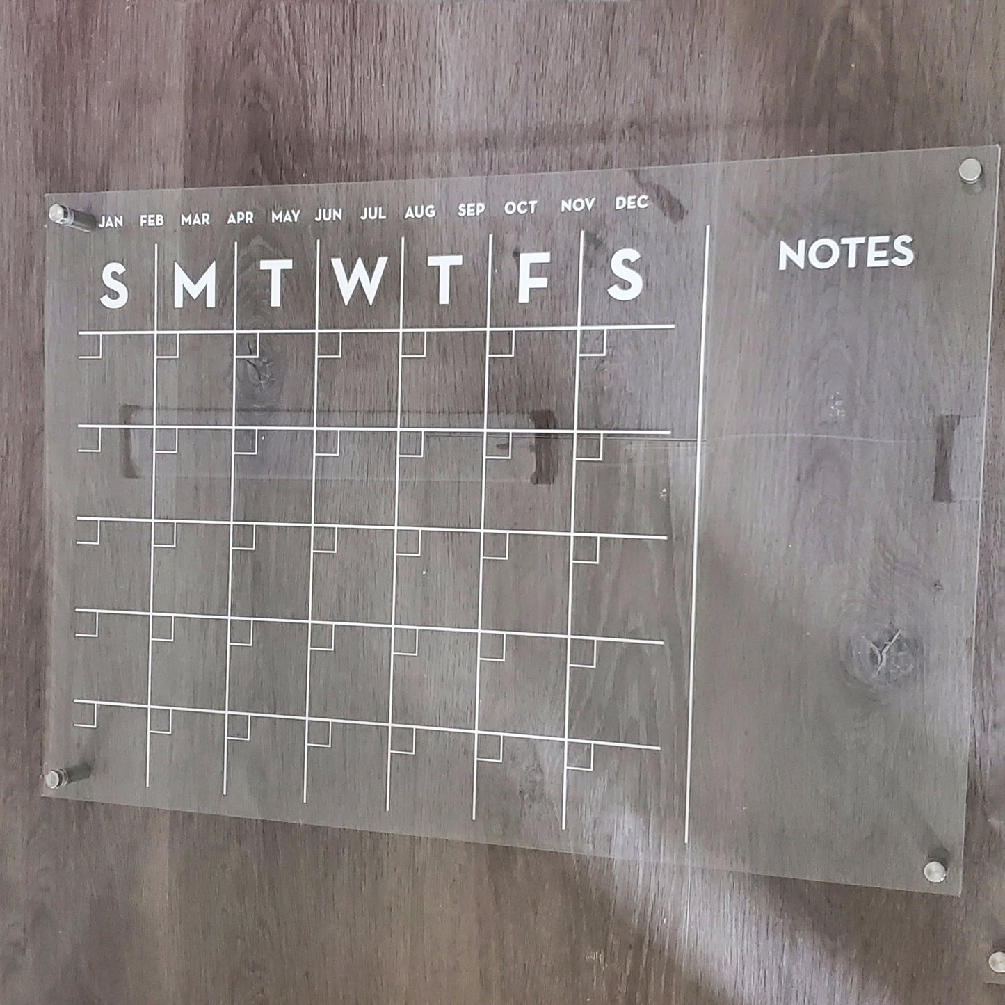 Wall Acrylic Planner - Monthly with notes